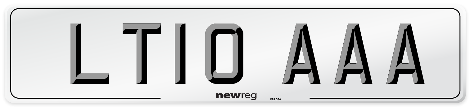 LT10 AAA Number Plate from New Reg